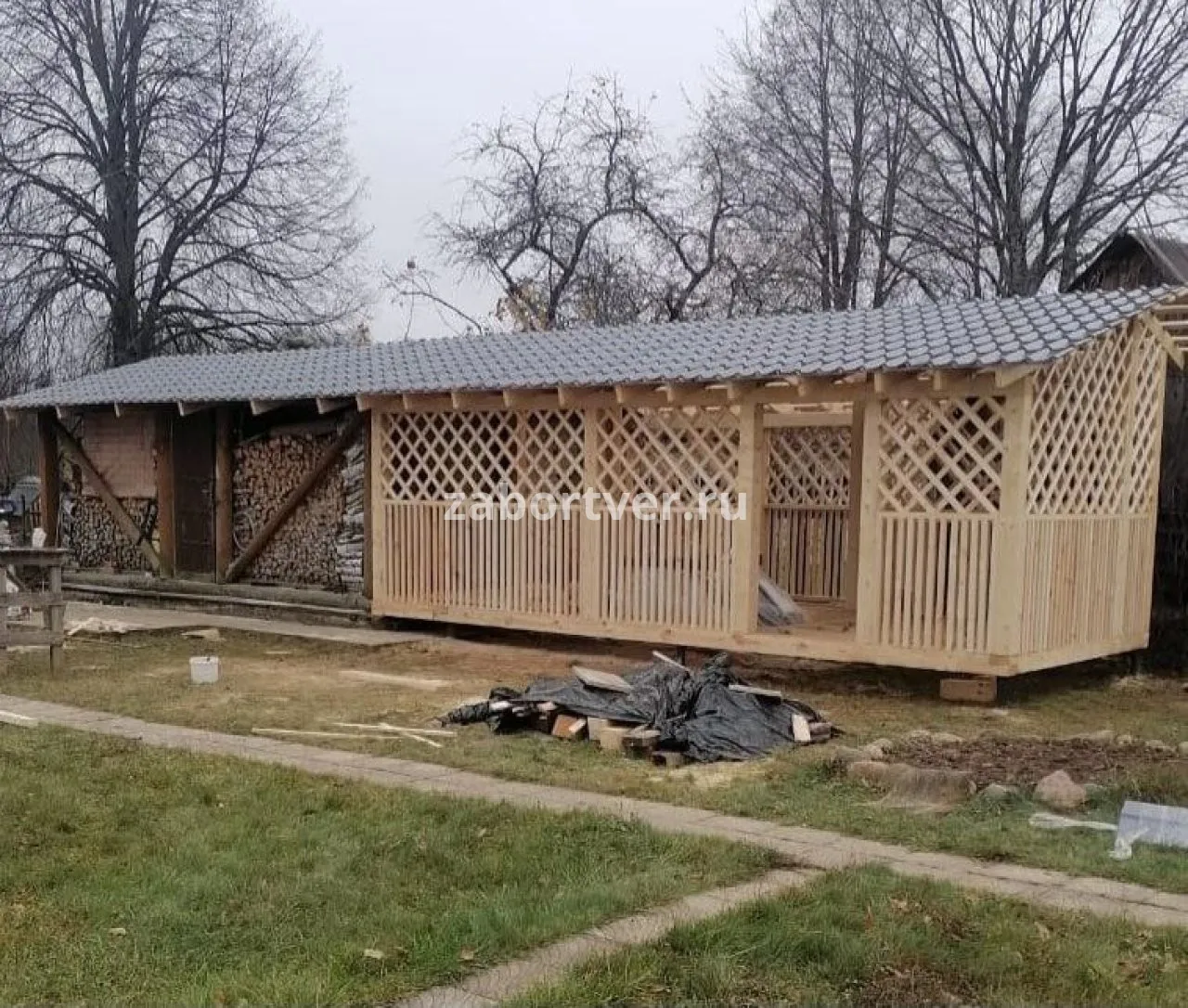 Пристройка из дерева к существующему строению